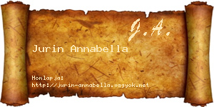 Jurin Annabella névjegykártya